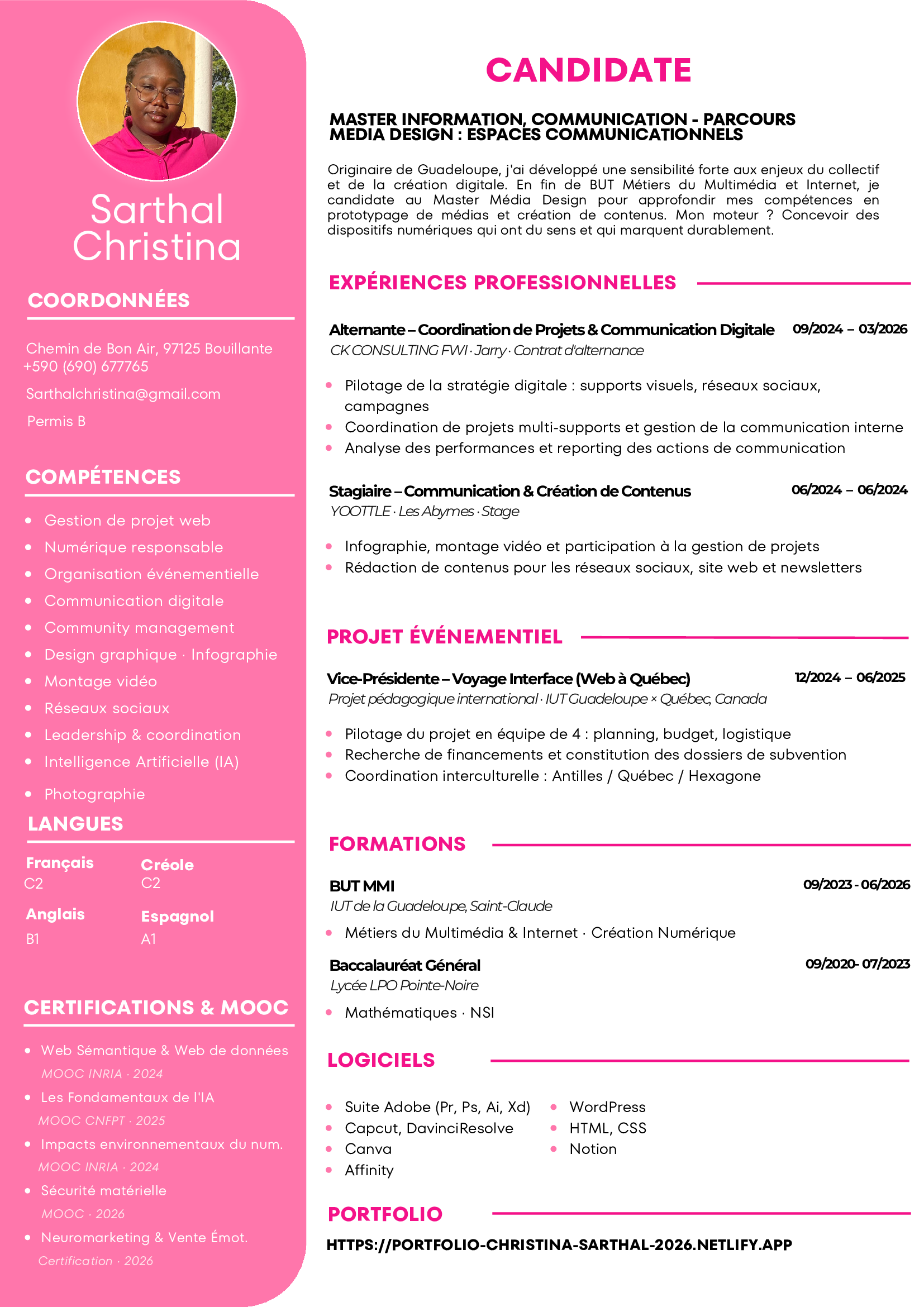 CV Christina Sarthal